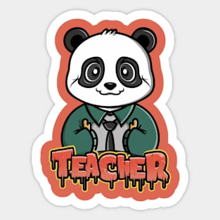 Cute Teacher Panda Sticker